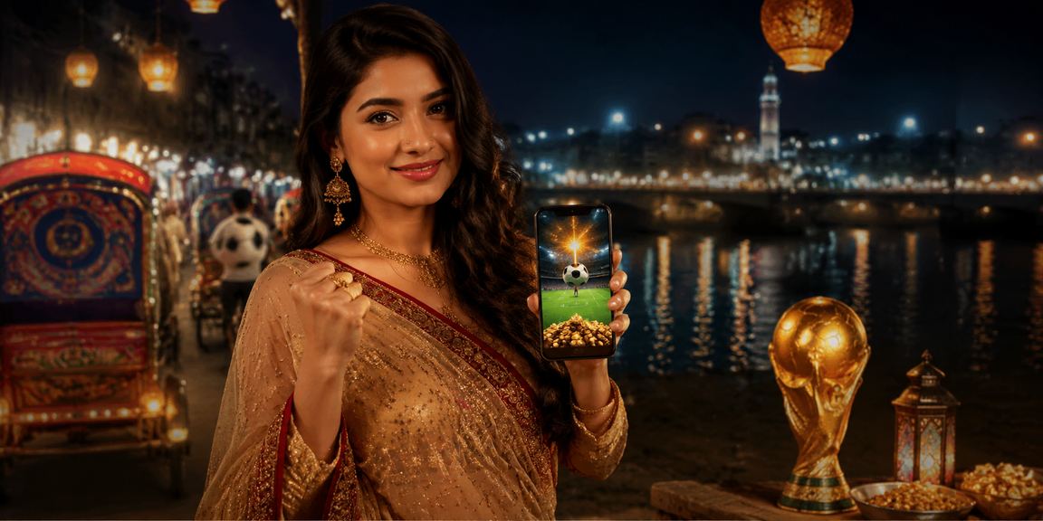 ঢাকায় ফুটবল বেটিং উপভোগ করছেন একজন দর্শক