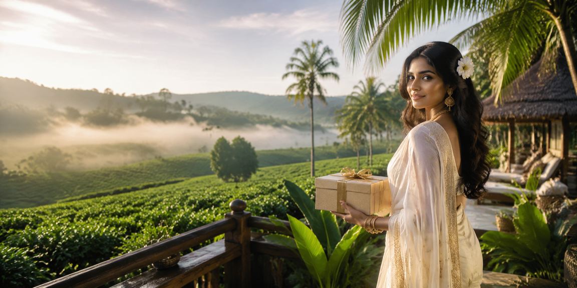 সিলেটের সবুজ চা-বাগানের ছায়ায় অনলাইন লটারি উপভোগের দৃশ্য